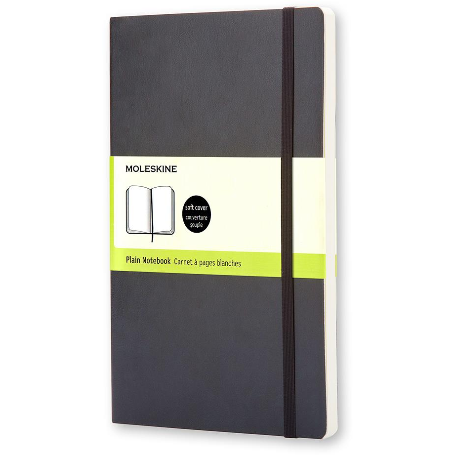Moleskine S, puha borítós, sima, fekete (QP613)-0
